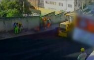 Cenas fortes: Pneu estoura e mata trabalhador durante obra de pavimentação, VEJA VÍDEO