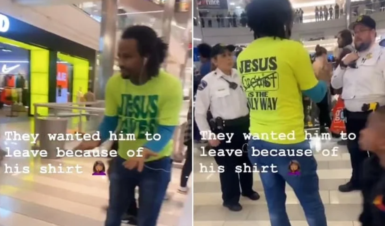 Homem é obrigado a retirar camiseta com “Jesus é o único caminho”