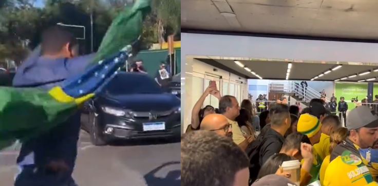 Bolsonaro desembarca no aeroporto de Brasília