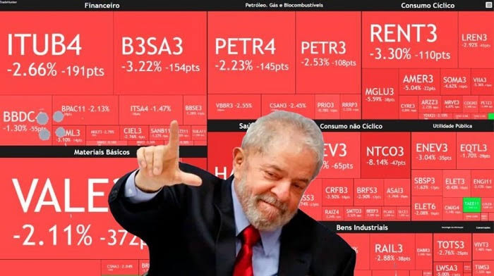Negociações na Bolsa desabam durante o governo Lula