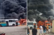 Bombeiros iniciam perícia em garagem onde ônibus foram incendiados em Arapiraca