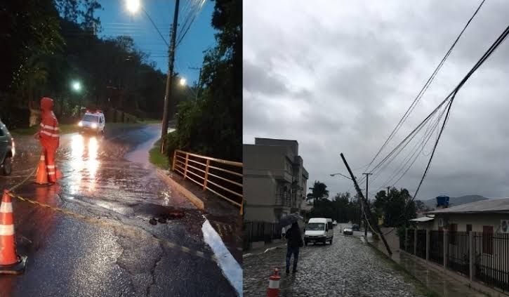 Destruição: Ciclone no Sul do país derruba árvores, provoca inundações e deslizamentos e mata uma pessoa