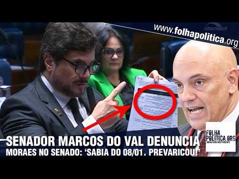 Senador Marcos do Val denuncia, no Senado, que Alexandre de Moraes ‘sabia com antecedência’ sobre o 8 de Janeiro: ‘Prevaricou!’; ASSISTA VÍDEO!