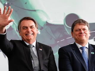 BRASIL: BOLSONARO POSTA PRONUNCIAMENTO SOBRE ESCOLHA DE TARCÍSIO