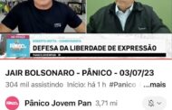 Entrevista de Bolsonaro a Jovem Pan tem 50 vezes mais espectadores do que lives de Lula