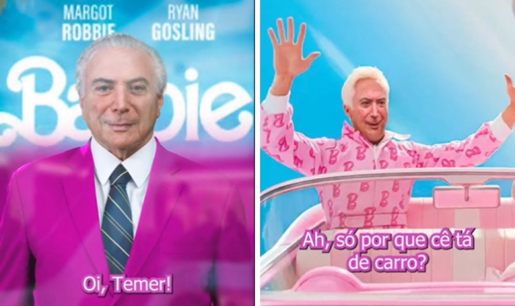 Michel Temer adere ao Barbiecore e vira meme na internet: “Barbie Vampiro”; Assista