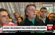 “Hoje levei uma facada nas costas”, diz Bolsonaro após ficar inelegível pelo TSE