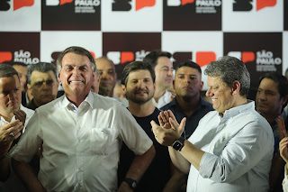 BRASIL: BOLSONARO DISCURSA EM EVENTO DE SP AO LADO DE TARCÍSIO