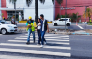 PREFEITURA DE MANAUS REALIZA AÇÃO PARA MAIOR RESPEITO À FAIXA DE PEDESTRE
