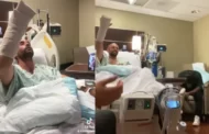 Missionário lutando contra uma doença adora a Deus no leito do hospital