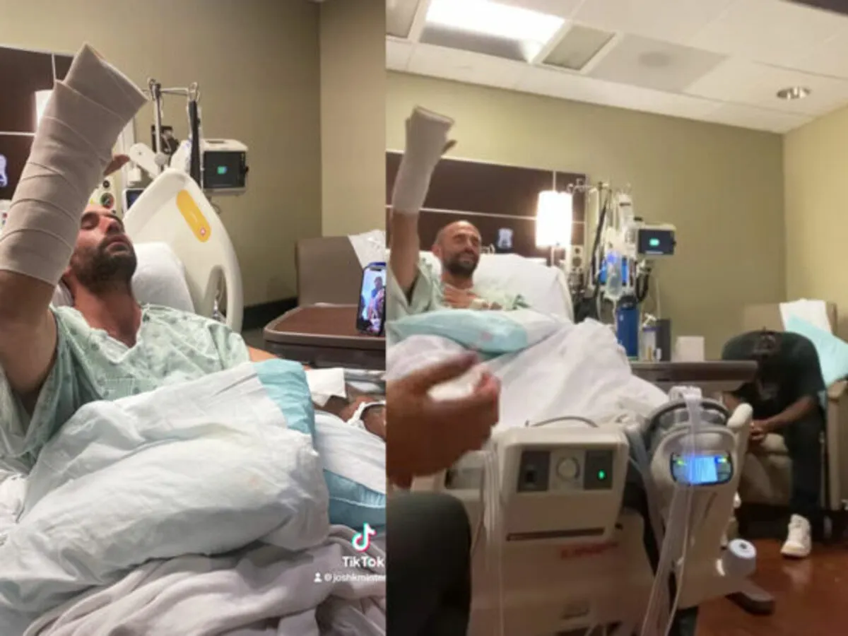 Missionário lutando contra uma doença adora a Deus no leito do hospital