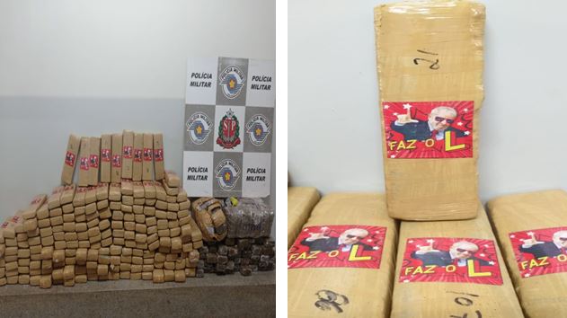 Secretário de Segurança de SP expõe apreensão de maconha com embalagem de Lula