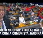 Tumulto e bate-boca na CPMI: Nikolas Ferreira enfrenta Jandira Feghali, rebate insulto da comunista e garante: ‘enquanto a gente tiver fôlego, vai desmentir essas mentiras aqui’; ASSISTA VÍDEO!