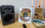 PF apreende caixa de som com maconha em Foz do Iguaçu