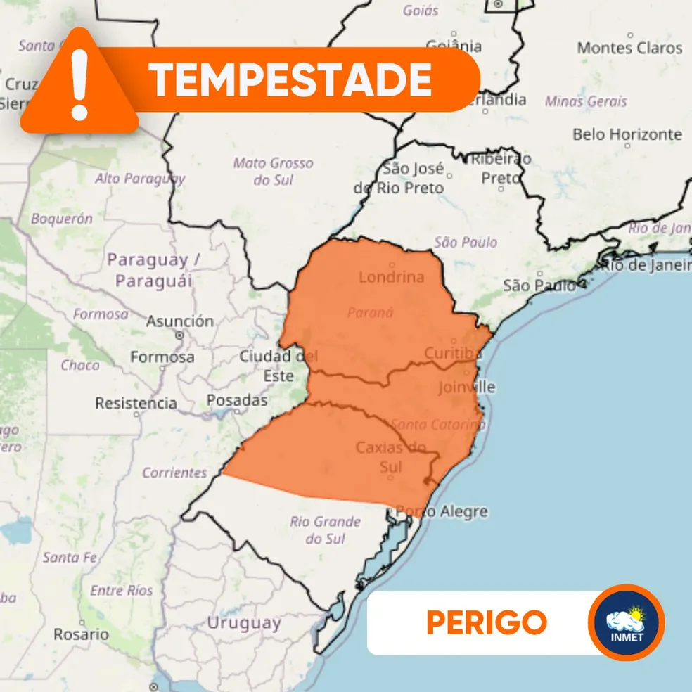 Brasil tem alerta para chuvas e temporais, mas temperaturas máximas seguem próximas dos 30°C