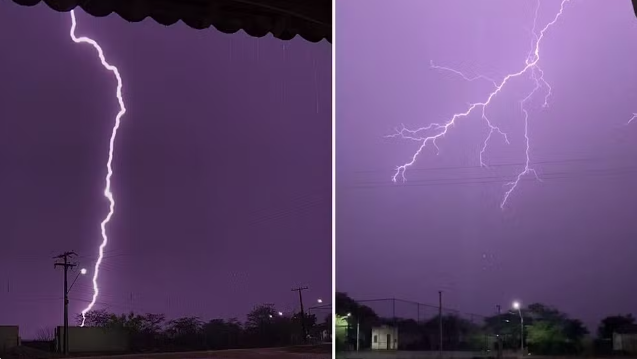 Tempestade de raios impressiona moradores de Batalha, AL: 'Há anos a gente não via isso aqui'; VÍDEO
