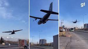 MUNDO: AVIÃO MILITAR FAZ POUSO DE EMERGÊNCIA NA TURQUIA E ASSUSTA MORADORES