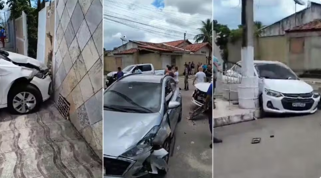 Motorista morre após ser baleado dirigindo e causar acidente com 7 veículos em Arapiraca