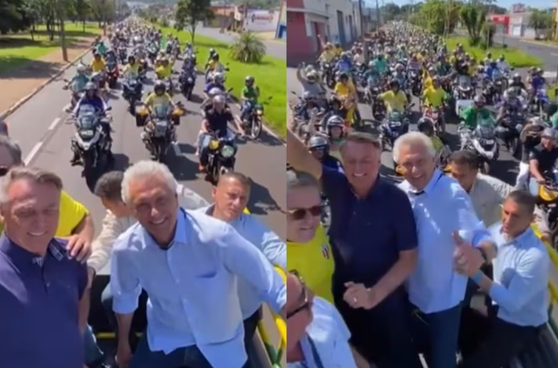Bolsonaro participa de mega motociata antes da Agrishow em Ribeirão Preto; ASSISTA VÍDEO