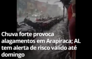 Chuva provoca alagamentos em Arapiraca; AL tem alerta de risco válido até domingo