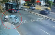 VÍDEO: MULHER FOGE DE BLITZ, TENTA ATROPELAR PM E BATE CARRO EM POSTE