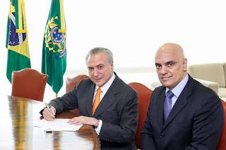 BRASIL: TEMER FAZ DECLARAÇÃO CONTROVERSAS SOBRE O MODO DE AGIR E AS MOTIVAÇÕES DE MORAES