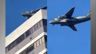 VÍDEO: AVIÃO DE GUERRA VOANDO BAIXO CHAMA ATENÇÃO NO DF