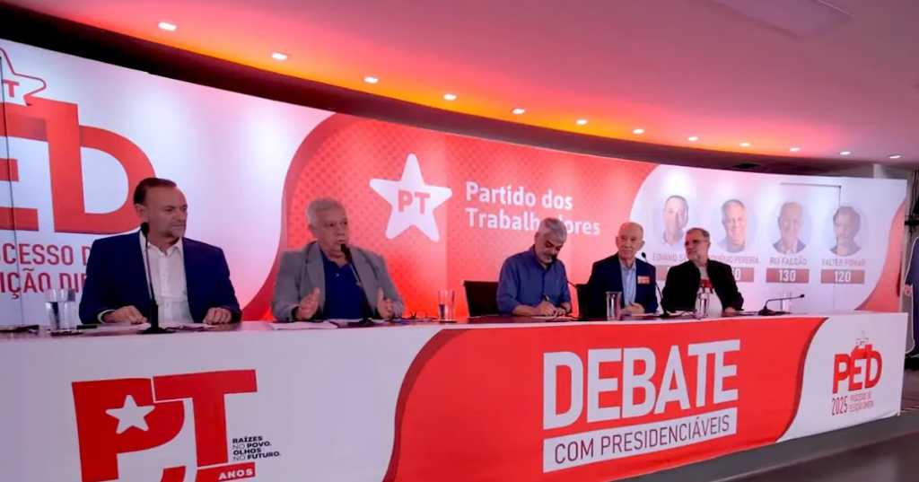VÍDEO: DEBATE ENTRE CANDIDATOS À PRESIDÊNCIA DO PT É MARCADO POR CRÍTICAS A FAVORITO DE LULA