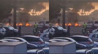 BRASIL: HOMEM É PRESO APÓS INCENDIAR VIA EM BRASÍLIA