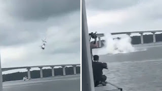 VÍDEO: HELICÓPTERO CAI EM RIO DA MALÁSIA DURANTE EXERCÍCIO NUCLEAR