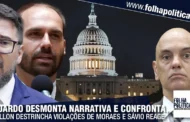 VÍDEO: Eduardo Bolsonaro desmonta narrativa e confronta, Pollon destrincha violações de  Alexandre de Moraes e Domingos Sávio reage ao STF