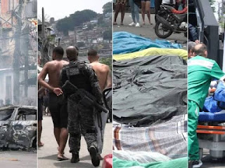 BRASIL: OPERAÇÃO CONTENÇÃO MOBILIZA MIL POLICIAIS E FECHA CERCO AO COMANDO VERMELHO NO RJ