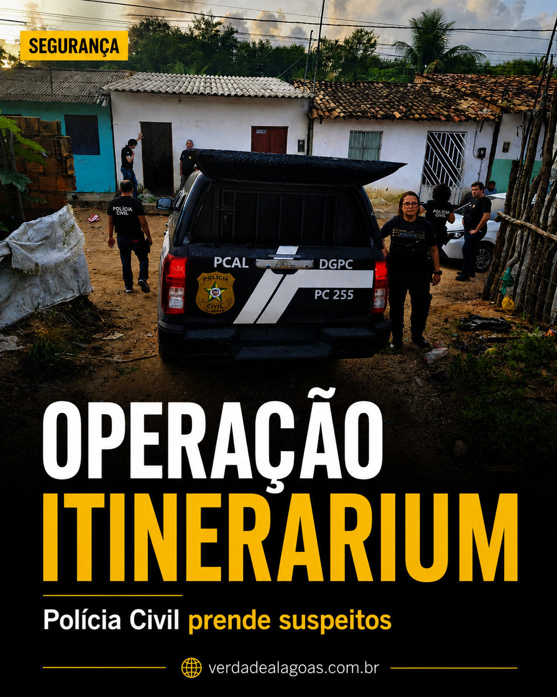 Operação Itinerarium: Polícia Civil prende suspeitos de homicídio em São Miguel dos Campos