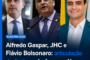 Alfredo Gaspar, JHC e Flávio Bolsonaro: articulação da direita ganha força em Alagoas
