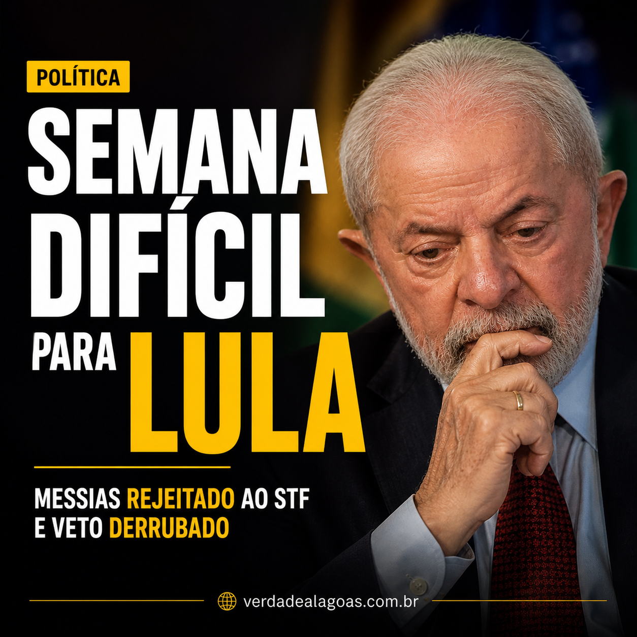 Lula sofre derrotas com rejeição de Messias ao STF e derrubada de veto no Congresso em menos de uma semana