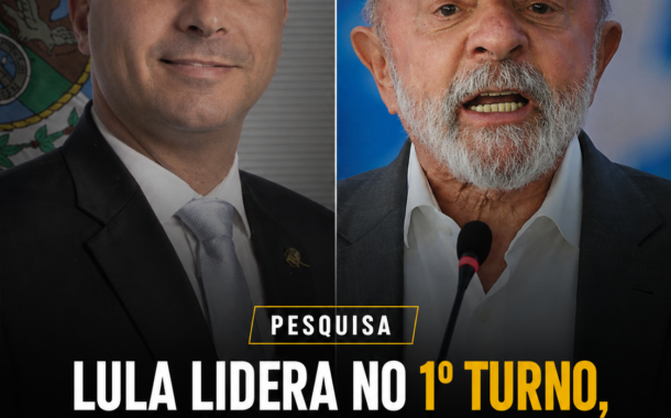 Lula lidera no 1º turno, mas Flávio Bolsonaro aparece à frente em cenário apertado de 2º turno, aponta pesquisa