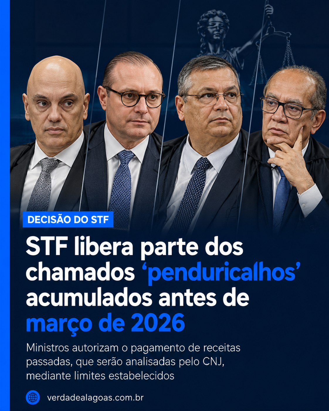 STF mantém restrições, mas libera parte dos penduricalhos pagos antes de março