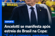 Ancelotti pede confiança após empate na estreia e destaca início da caminhada do Brasil