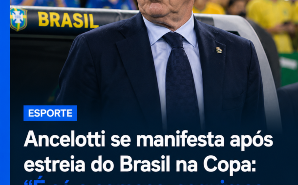 Ancelotti pede confiança após empate na estreia e destaca início da caminhada do Brasil