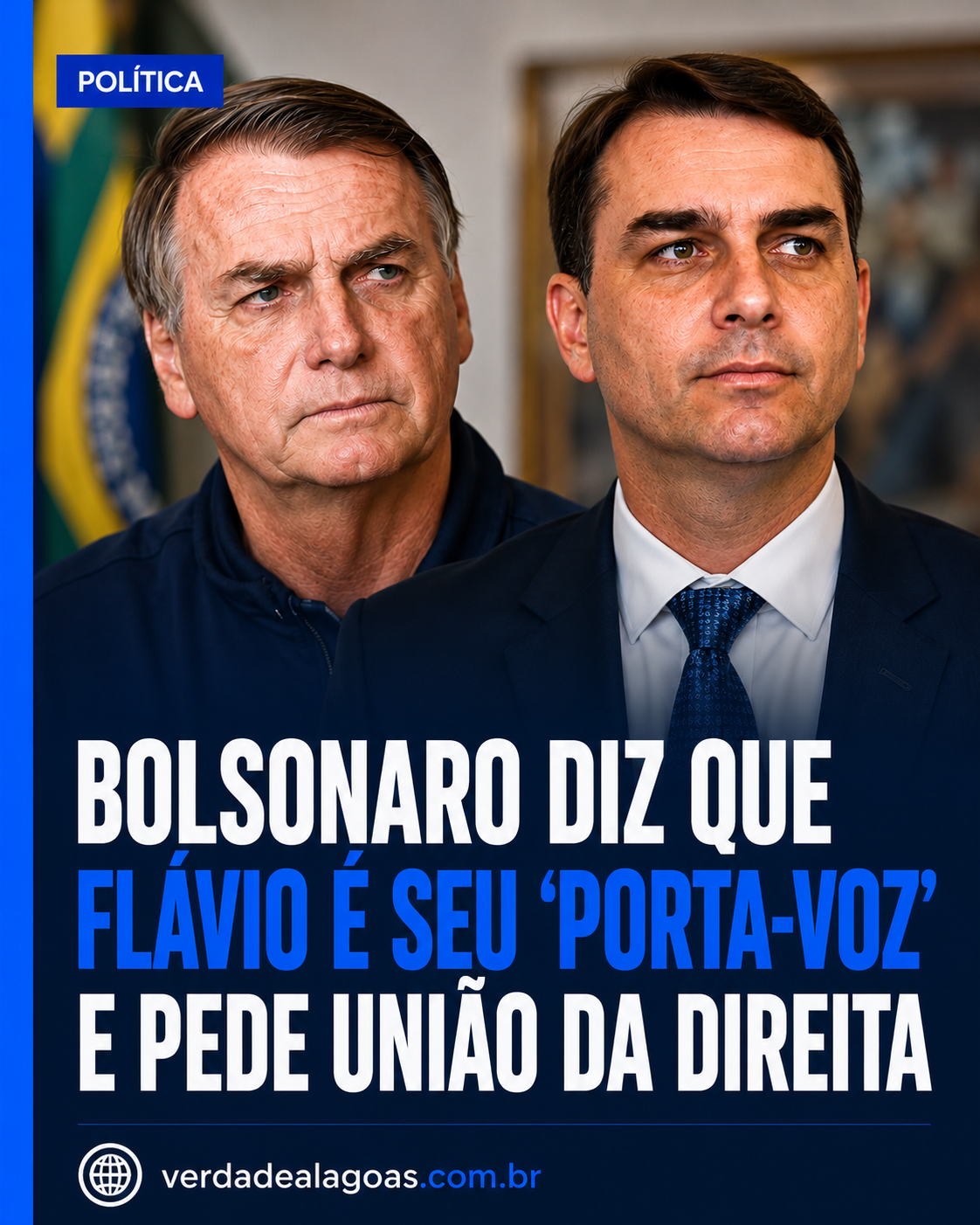 Bolsonaro declara Flávio como porta-voz e pede união da direita em carta pública